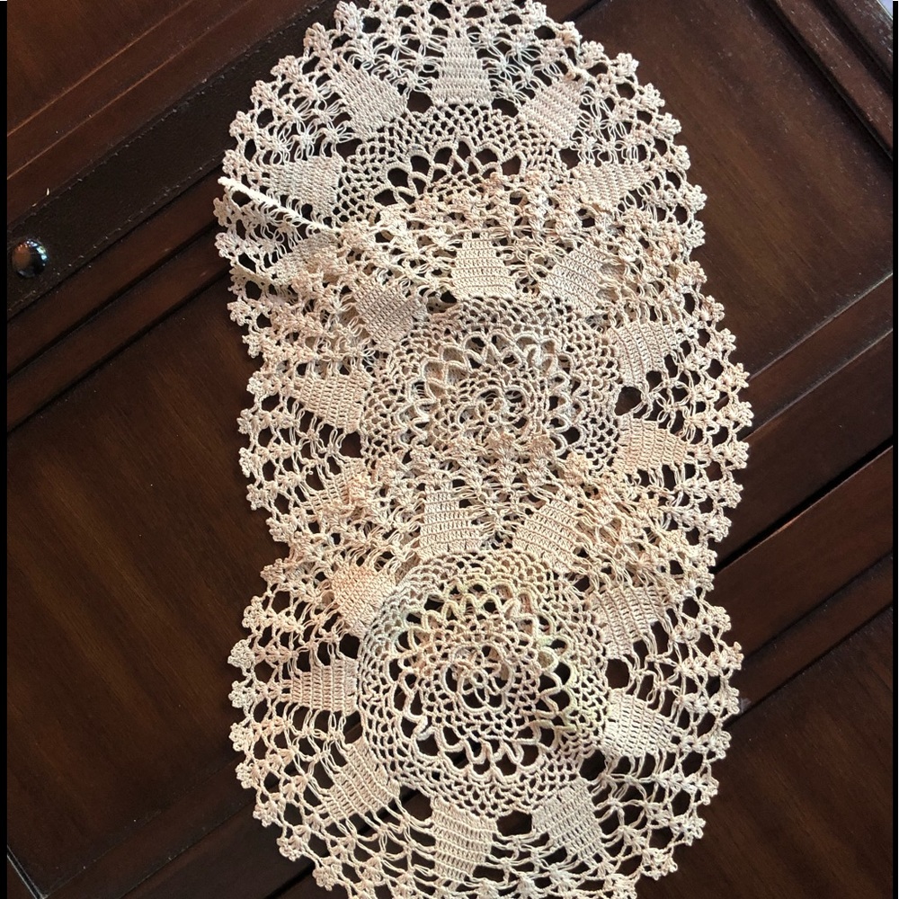 3pc handmade crochet table placement 100% cotton
